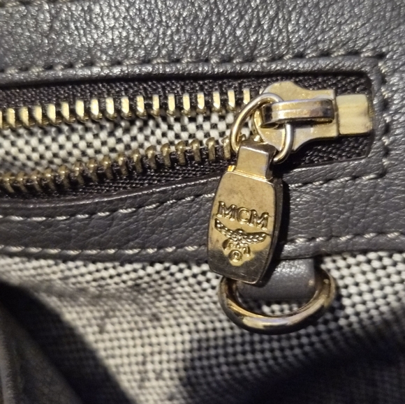 MCM Dark Gray Monogram Shoulder Bag - Picture 3 of 13